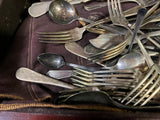 VTG 83 piece set plated silver silverware box Oneida Aladdin Leonard L&C Lot