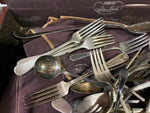 VTG 83 piece set plated silver silverware box Oneida Aladdin Leonard L&C Lot