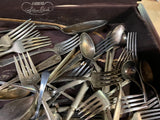 VTG 83 piece set plated silver silverware box Oneida Aladdin Leonard L&C Lot