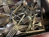 VTG 83 piece set plated silver silverware box Oneida Aladdin Leonard L&C Lot