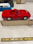 vtg ERTL 1990 corvette convertible bright red 1:25 scale promo car