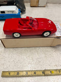 vtg ERTL 1990 corvette convertible bright red 1:25 scale promo car