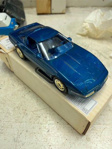 vtg ERTL 1991 AMT Corvette ZR-1 medium quasar blue 1:25 scale car collectable