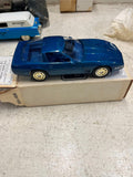 vtg ERTL 1991 AMT Corvette ZR-1 medium quasar blue 1:25 scale car collectable