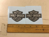 GAS TANK DECALS STICKERS HARLEY FX LOW RIDER SPORTSTER BAR SHIELD SILVER