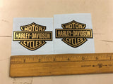 GAS TANK DECALS STICKERS HARLEY FX LOW RIDER SPORTSTER BAR SHIELD GOLD