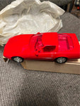 vtg ERTL 1990 bright red corvette ZR-1 collectors car 1:25 scale