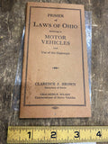 VTG 1929 Laws of Ohio Safety Rules Book auto Truck Model T Motorcycle Manual