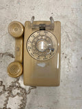 vtg made in USA Cortelco Wall Rotary Telephone Beige adjustable volume