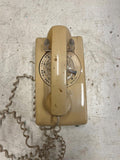 vtg made in USA Cortelco Wall Rotary Telephone Beige adjustable volume