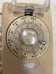 vtg made in USA Cortelco Wall Rotary Telephone Beige adjustable volume