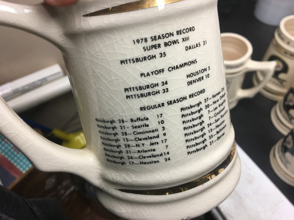 1980 PITTSBURGH STEELERS 4 Time Super Bowl Champions Warm Cold Thermo-Serv  Mug