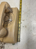 vtg made in USA Cortelco Wall Rotary Telephone Beige adjustable volume