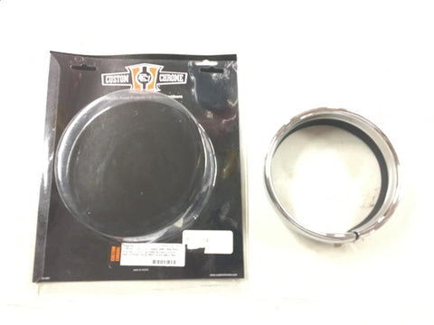Chrome Frenched headlamp trim ring 94^ FXST FXSTB FXSTC FXLR & Dyna models 15548