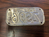 VTG 1978 Arizona State Motorcycle License Plate ZS96 Original