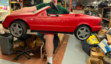 Rolly Toys red Mercedes Benz CLK- Cabrio pedal car Toy 1990's Dealer Promo Rare!