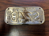 VTG 1979 State of Arizona Motorcycle License Plate S24B Original