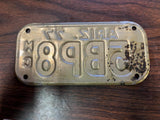 VTG 1977 State of Arizona Motorcycle License Plate 5BP8 Original
