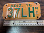 VTG 1976 State of Arizona Motorcycle License Plate 37LH Original