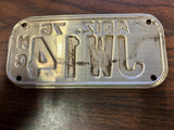VTG 1976 State of Arizona Motorcycle License Plate JW14 Original