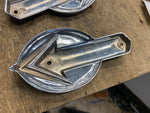 Original Gas Tank Emblems 1959-1960 Panhead XLH Sportster Factory Rechrome VTG