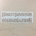 Harley-Davidson Pair Block Style Letters Gas Tank Stickers Decals Black Gold