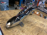 2 into 1 Custom Exhaust Pipe Dumper Harley Softail Chopper Dyna Chrome 1986^