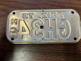 VTG 1973 State of Arizona Motorcycle License Plate GH34 Original