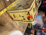 Vtg 50's Teenager School time Lunchbox Cheerleader Dance Football sports Basebal