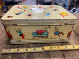 Vtg 50's Teenager School time Lunchbox Cheerleader Dance Football sports Basebal