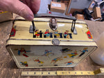 Vtg 50's Teenager School time Lunchbox Cheerleader Dance Football sports Basebal