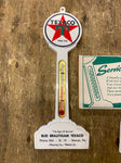Vtg Texaco Thermometer Gas Oil Service Station Mercer Pa 1950's Box Promo Advert