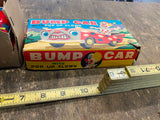 Vtg NOS Wakasuto Boeki Bump Car Japan Pop Up Clown Friction Toy Tin New in Box!