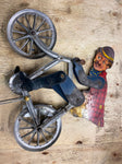 Vtg Tin Bicycle rider Balance tight Wire Toy groucho 1920s antique 8" Litho Rare