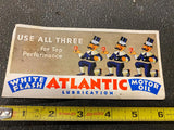 Vintage Atlantic Motor Oil Ink Blotter Advertising Gas Oil Can Petroliana White