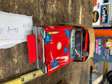 Vtg NOS Wakasuto Boeki Bump Car Japan Pop Up Clown Friction Toy Tin New in Box!