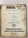 Honda motorcycle CB250 CB300 twins shop service repair manual ISBN # 0856961337