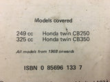 Honda motorcycle CB250 CB300 twins shop service repair manual ISBN # 0856961337