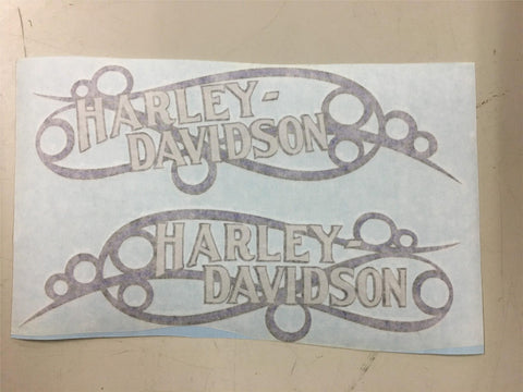Harley Softail Custom Gas Tank Decals Stickers Blue Silver Black Tribal Design