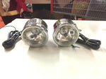 Dual chrome Headlights headlamp 4" kit Softail Wide Glide Dyna Harley P/N 27913