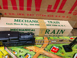 Marx Mechanical Toy train Set Layout Base Tin Litho Orig Box 1950's Mint Wind Up