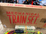 Marx Mechanical Toy train Set Layout Base Tin Litho Orig Box 1950's Mint Wind Up