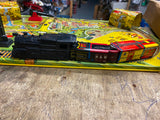 Marx Mechanical Toy train Set Layout Base Tin Litho Orig Box 1950's Mint Wind Up