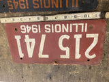 WW2 Soybean License plates Ill 1945 1946 Auto Truck Collector Buick Chevy Lesall