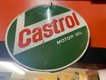 Vtg Castrol Motor Oil Gas Tin Sign 21" Embossed 1970's Dealer Display Advertisin