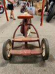 Vtg Murray Tricycle Red Double Step Skirted Fender Streamers Bicycle Kids Surviv