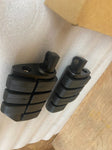 Black Wide Rubber Footpegs Harley Sportster Dyna FXR Softail Driver Highway FX