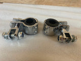 3 Piece Clamps Harley Honda Highway pegs motorcycle Crash Bar 1"- 1 1/4 Touring