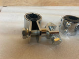 3 Piece Clamps Harley Honda Highway pegs motorcycle Crash Bar 1"- 1 1/4 Touring