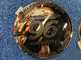 NOS Screamin Eagle Medallion Badge Emblem 96" Chrome Sissybar Derby Tour pak Cov
